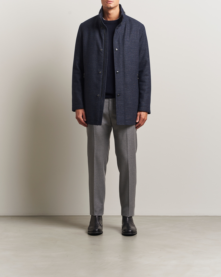 Heren | Jassen | BOSS BLACK | Camron Wool Coat Dark Blue
