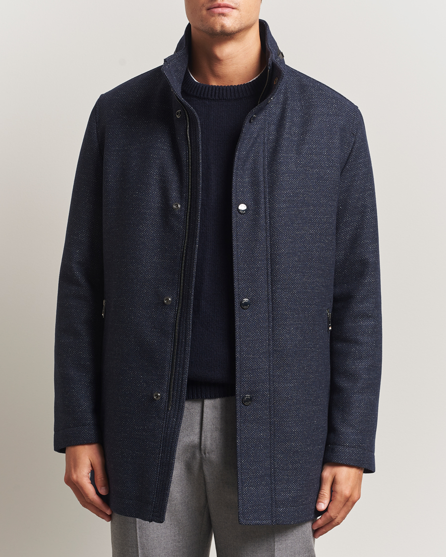 Heren | Jassen | BOSS BLACK | Camron Wool Coat Dark Blue