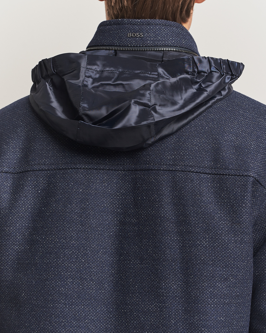 Heren | Jassen | BOSS BLACK | Camron Wool Coat Dark Blue