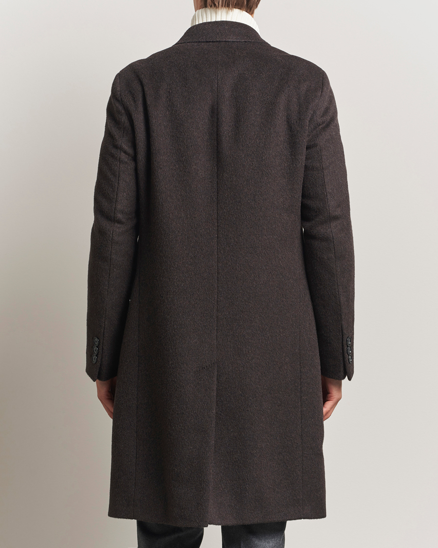 Heren | Jassen | BOSS BLACK | Hyde Wool/Alpaca Double Breasted Coat Dark Brown
