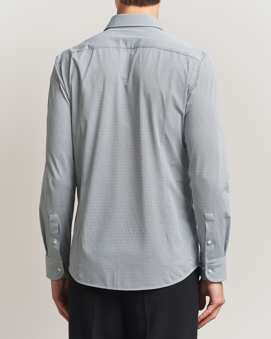 Heren | Overhemden | BOSS BLACK | Hank 4-Way Printed Stretch Shirt Dark Blue