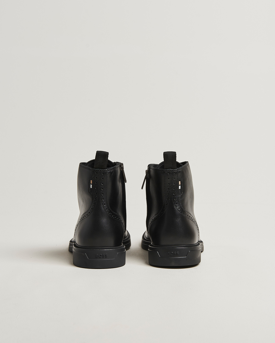 Heren | Laarzen | BOSS BLACK | Calev Leather Brogue Boot Black
