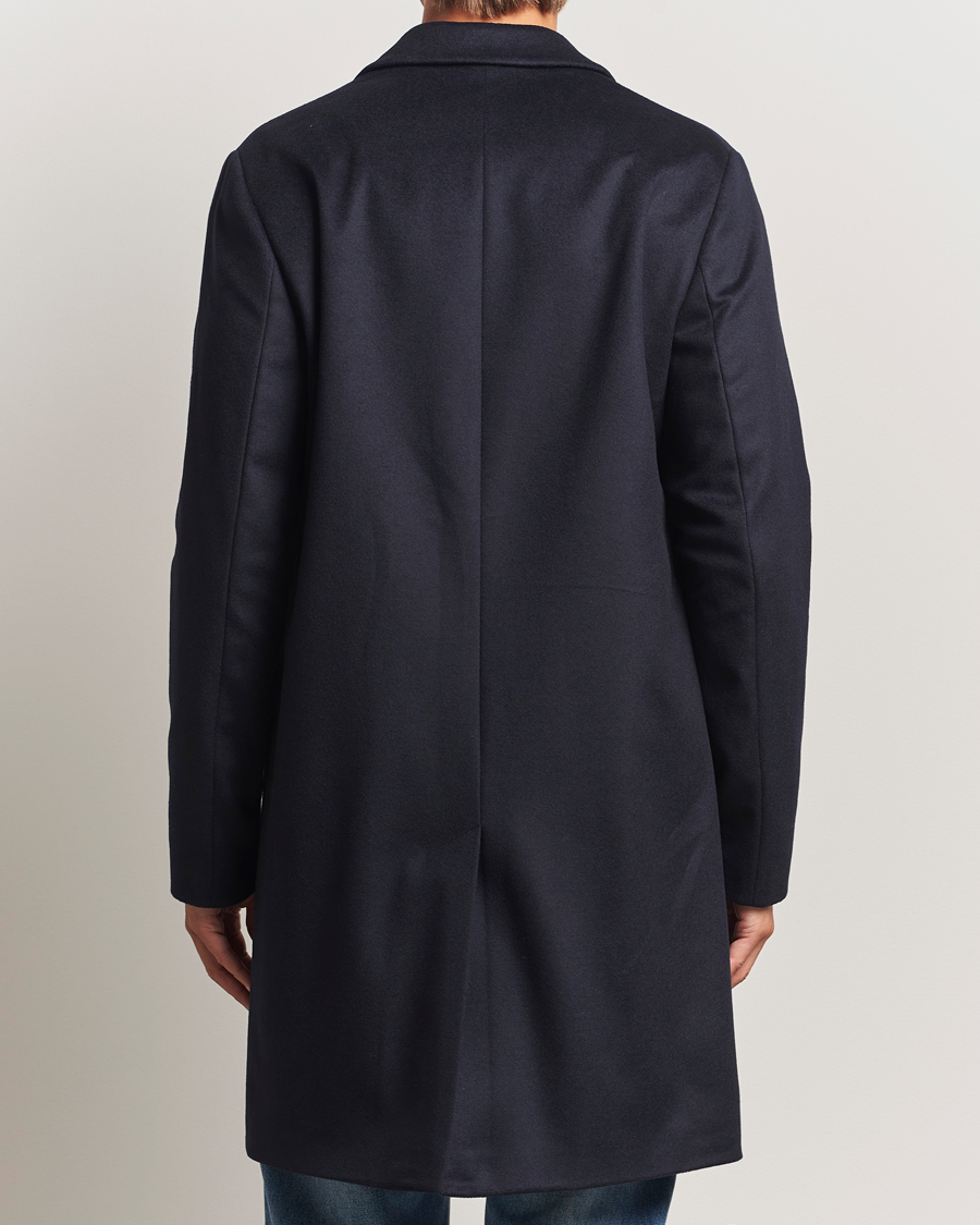 Heren | Jassen | J.Lindeberg | August Wool/Cashmere Melton Coat Navy