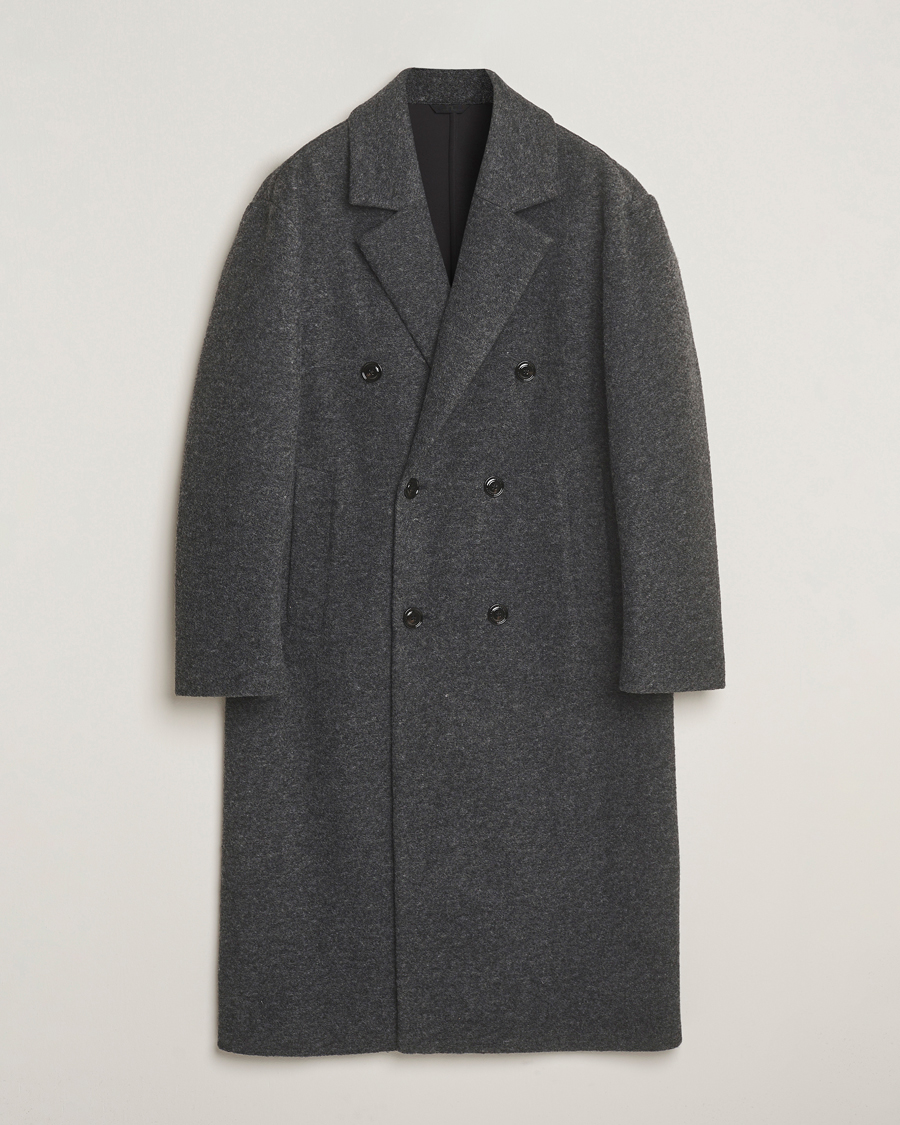 Heren | Jassen | J.Lindeberg | Willy Bonded Wool Coat Dark Grey Melange