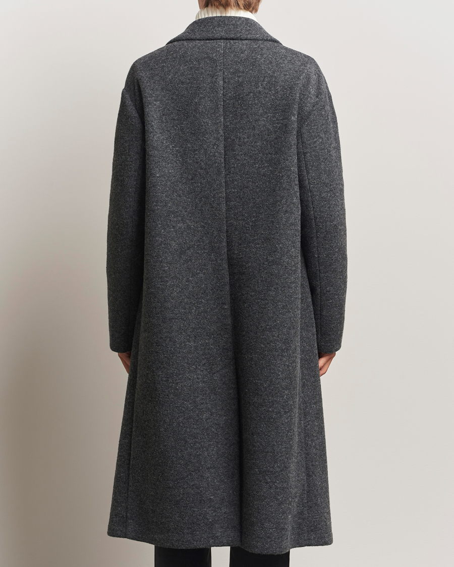 Heren | Jassen | J.Lindeberg | Willy Bonded Wool Coat Dark Grey Melange