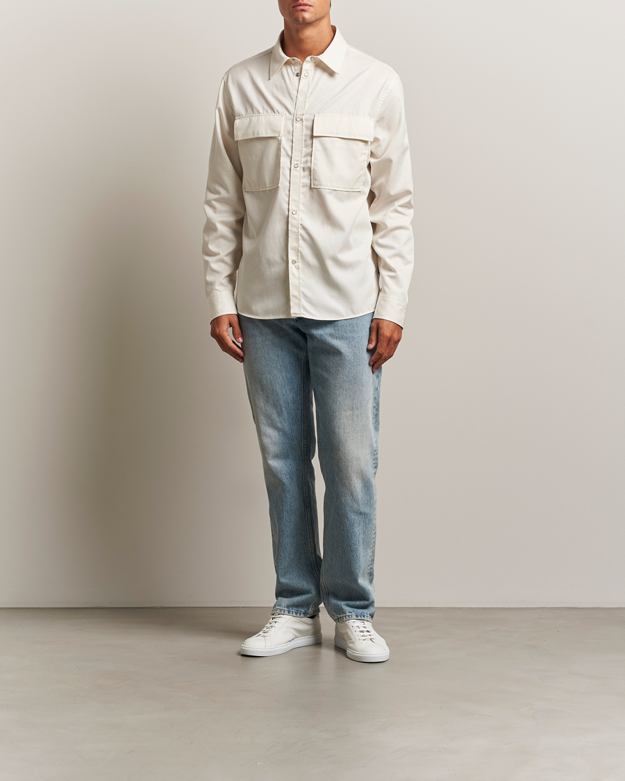 Heren | Overhemden | J.Lindeberg | Finnigan Tencel Twill Overshirt Cloud White