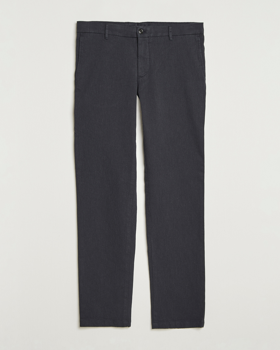 Heren | Broeken | J.Lindeberg | Ched Flannel Twill Pants Dark Grey Melange