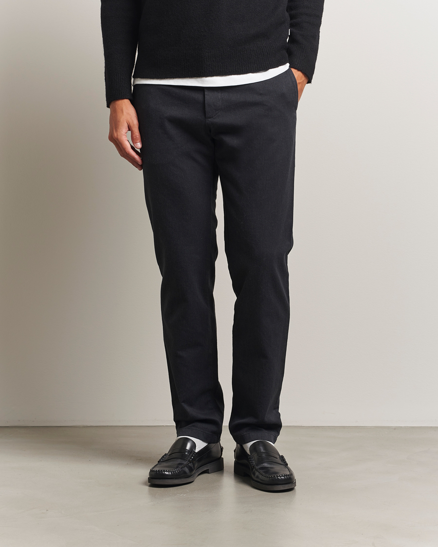 Heren | Broeken | J.Lindeberg | Ched Flannel Twill Pants Dark Grey Melange