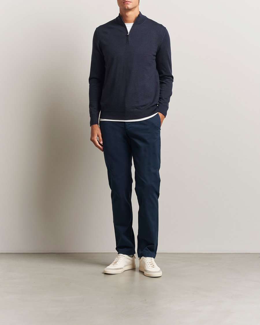 Heren | Broeken | J.Lindeberg | Ched Cotton Stretch Chinos Navy