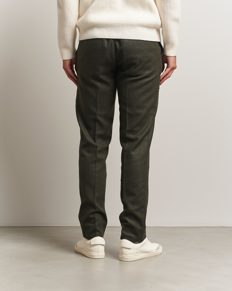 Heren | Broeken | J.Lindeberg | Soren Cash Stretch Flannel Trousers Forest Green