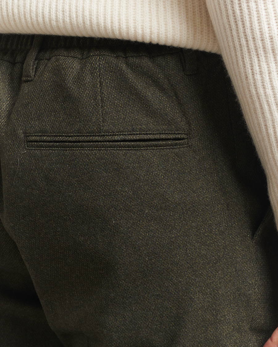 Heren | Broeken | J.Lindeberg | Soren Cash Stretch Flannel Trousers Forest Green