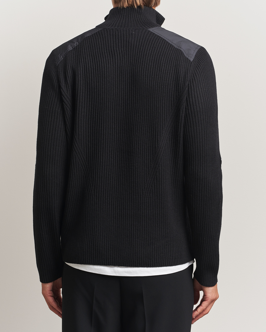 Heren | Truien | J.Lindeberg | Martin Knitted Hybrid Half Zip Black