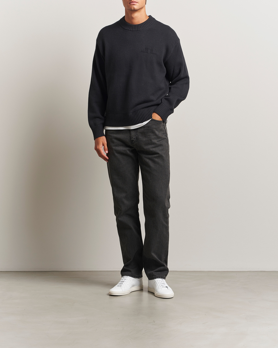 Heren | Truien | J.Lindeberg | Eddy Wool/Cotton Knitted Sweater Black