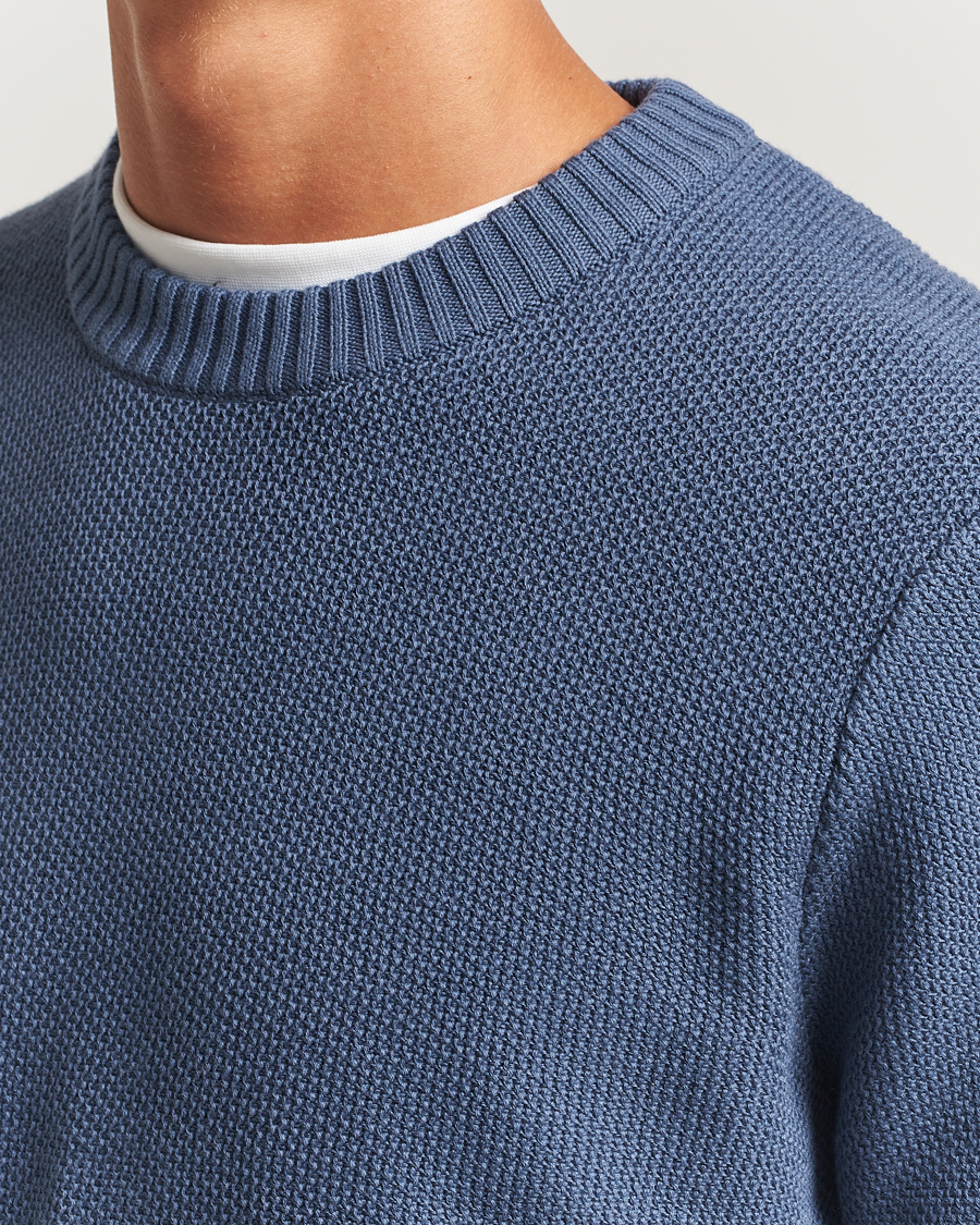 Heren | Truien | J.Lindeberg | Oliver Structured Sweater Vintage Indigo