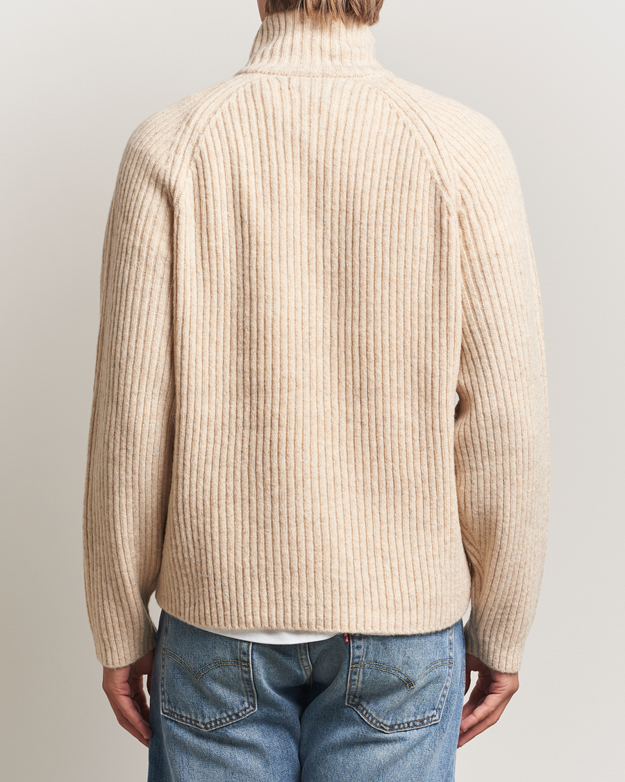 Heren | Truien | J.Lindeberg | Victor Wool Half Zip Moonbeam Melange