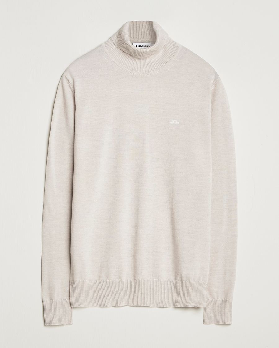 Heren | Truien | J.Lindeberg | Kaden Merino Turtleneck Moonbeam Melange