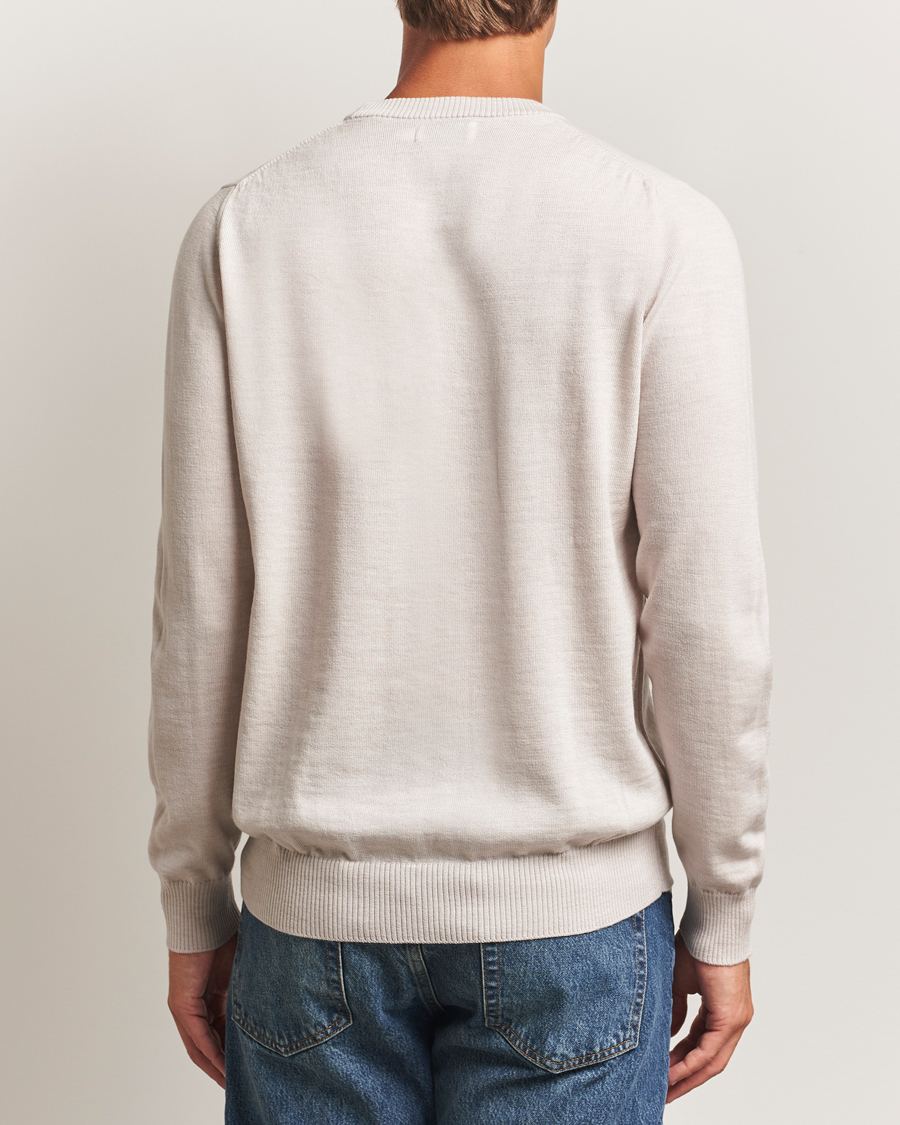 Heren | Truien | J.Lindeberg | Keane Merino Crew Neck Moonbeam Melange