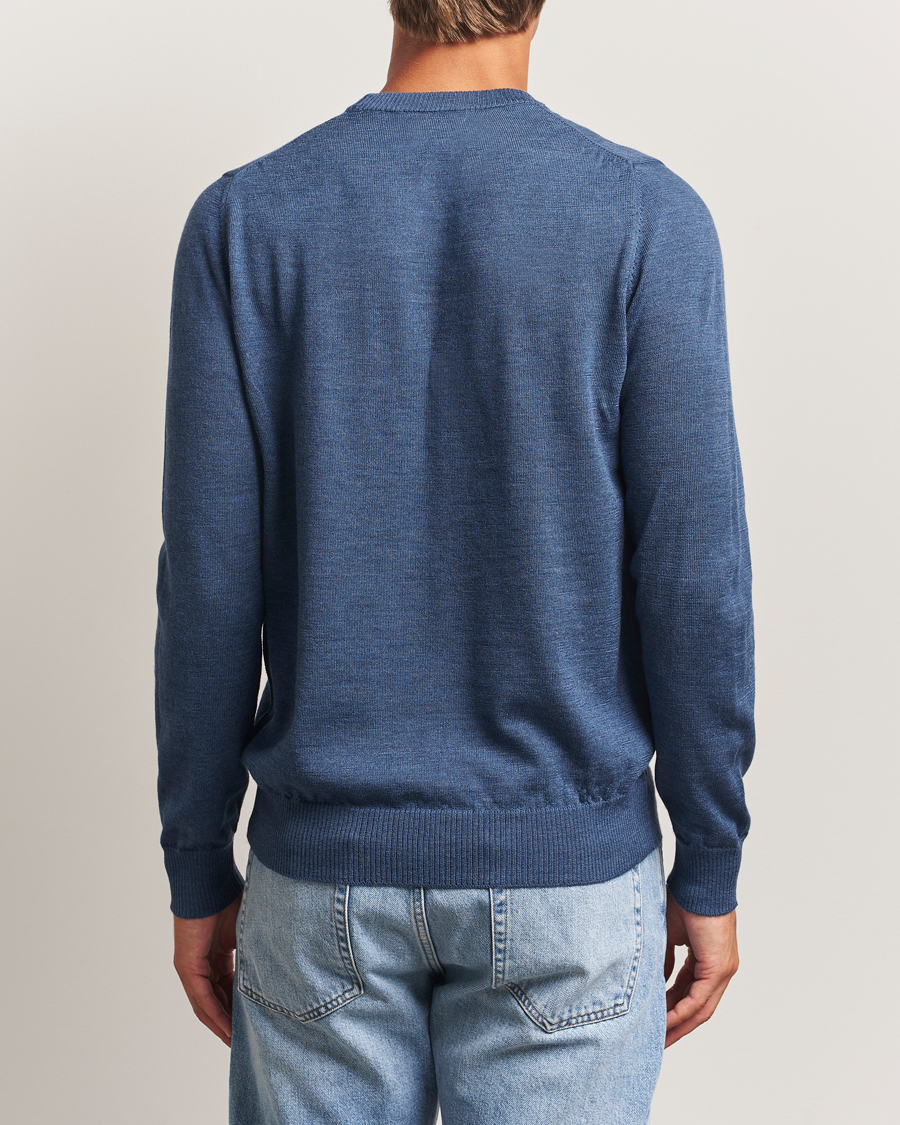 Heren | Truien | J.Lindeberg | Keane Merino Crew Neck Vintage Indigo