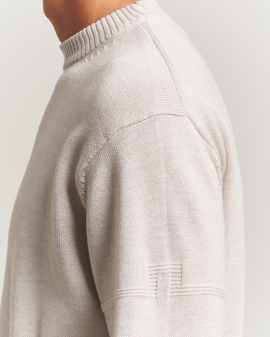 Heren | Truien | J.Lindeberg | Kino Merino Crew Neck Moonbeam Melange
