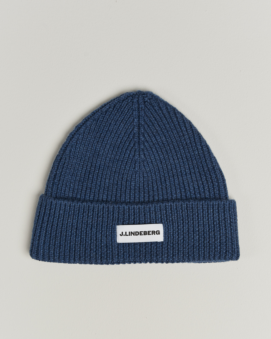 Heren | Mutsen | J.Lindeberg | Juan Merino Beanie Vintage Indigo