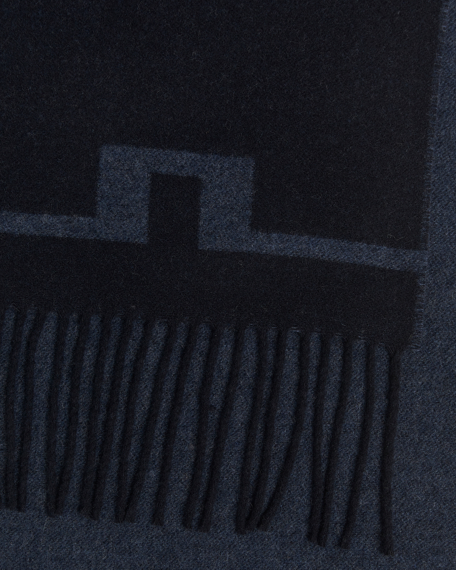 Heren | Sjaals | J.Lindeberg | Champ Wool Doublefaced Scarf Navy