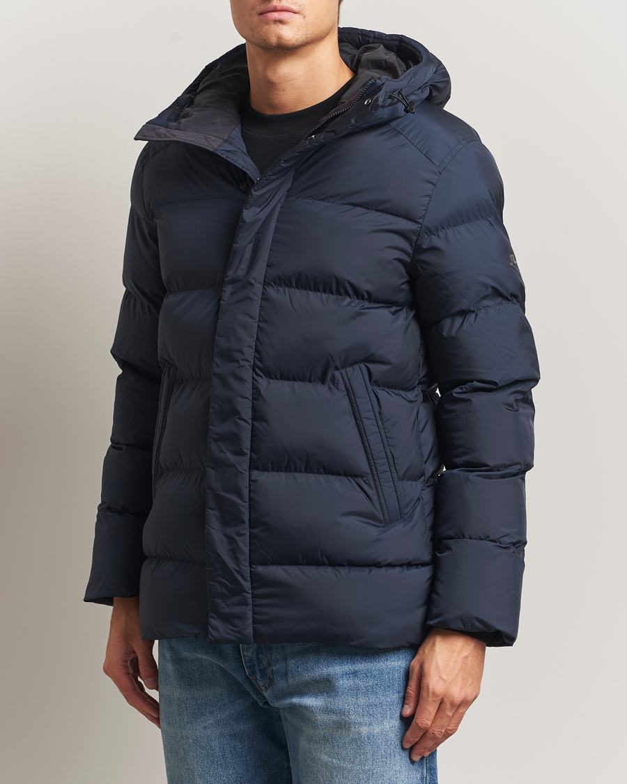 Heren | Jassen | J.Lindeberg | Padded Hooded Jacket Navy