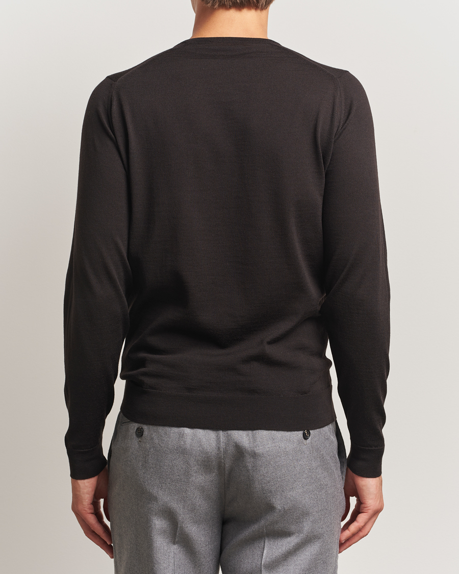 Heren | Truien | John Smedley | Lundy Extra Fine Merino Crew Neck Faulkner Brown