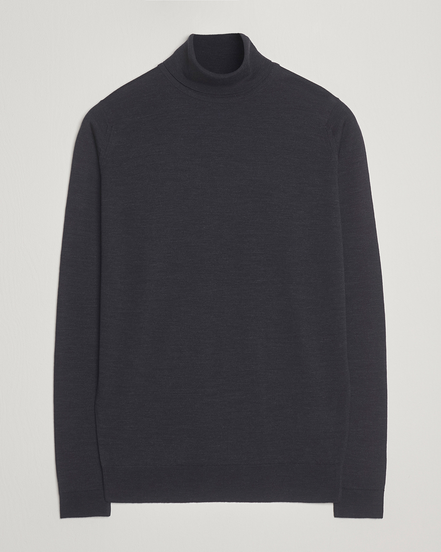 Heren | Truien | John Smedley | Cherwell Extra Fine Merino Rollneck Hepburn Smoke
