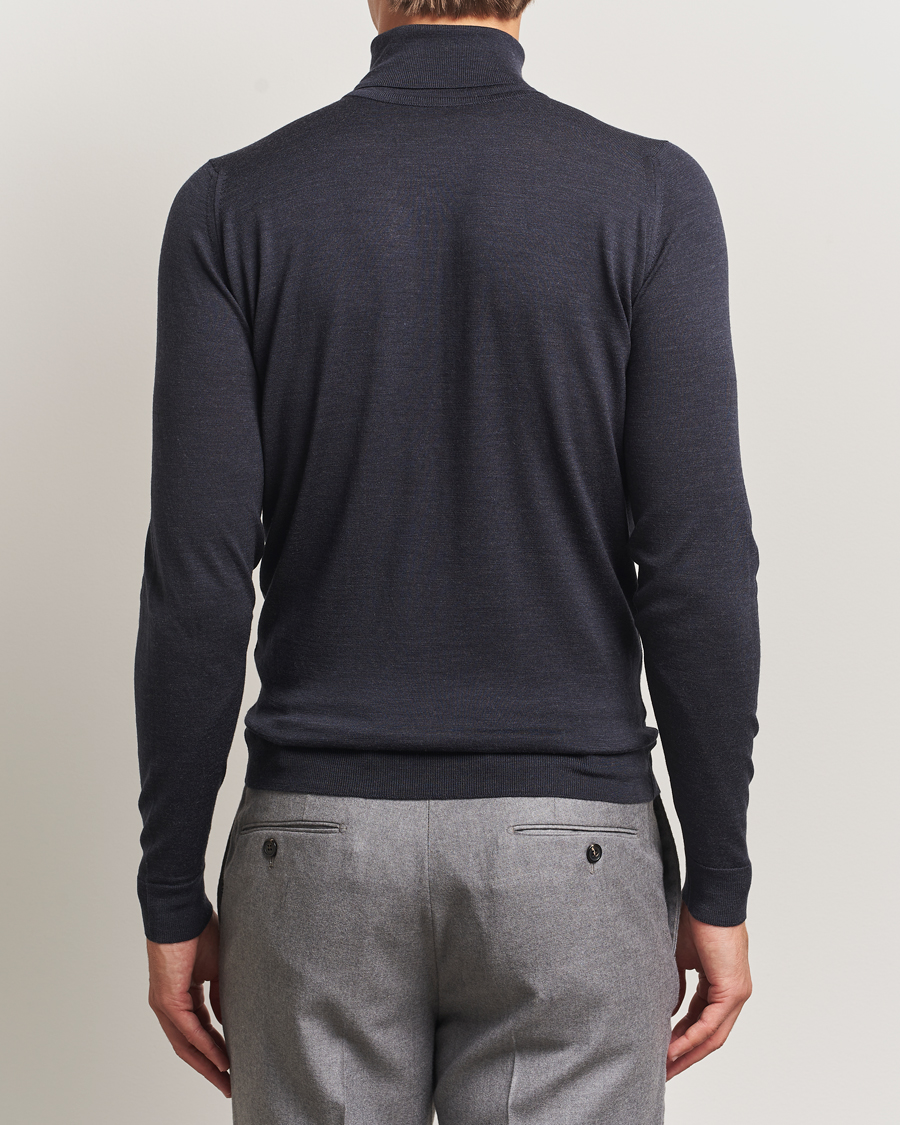 Heren | Truien | John Smedley | Cherwell Extra Fine Merino Rollneck Hepburn Smoke