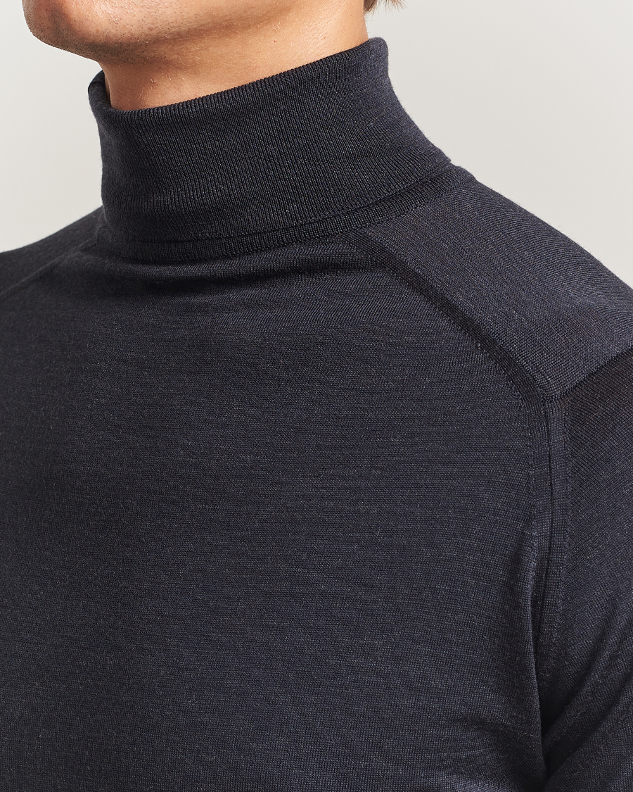 Heren | Truien | John Smedley | Cherwell Extra Fine Merino Rollneck Hepburn Smoke