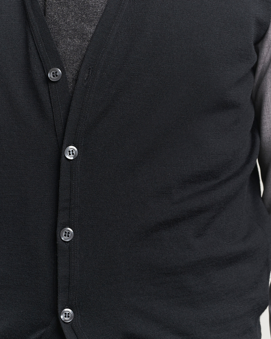 Heren | Truien | John Smedley | Huntswood Slim Fit Waistcoat Black