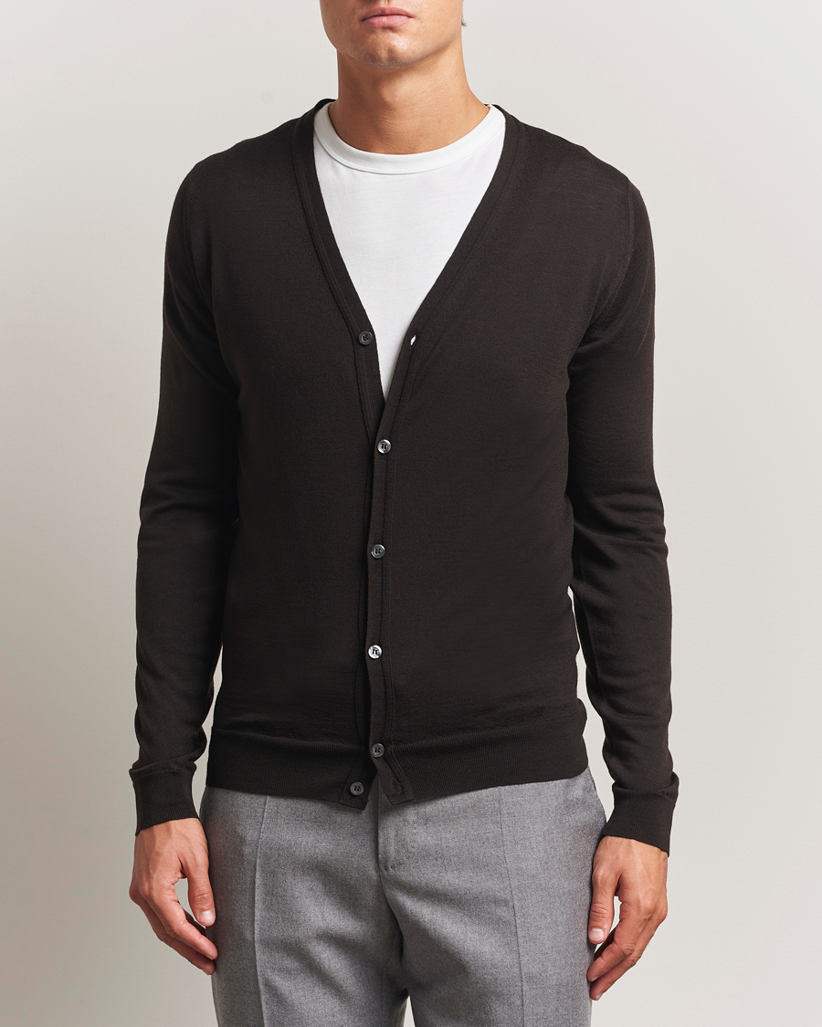 Heren | Truien | John Smedley | Petworth Extra Fine Merino Cardigan Faulkner Brown