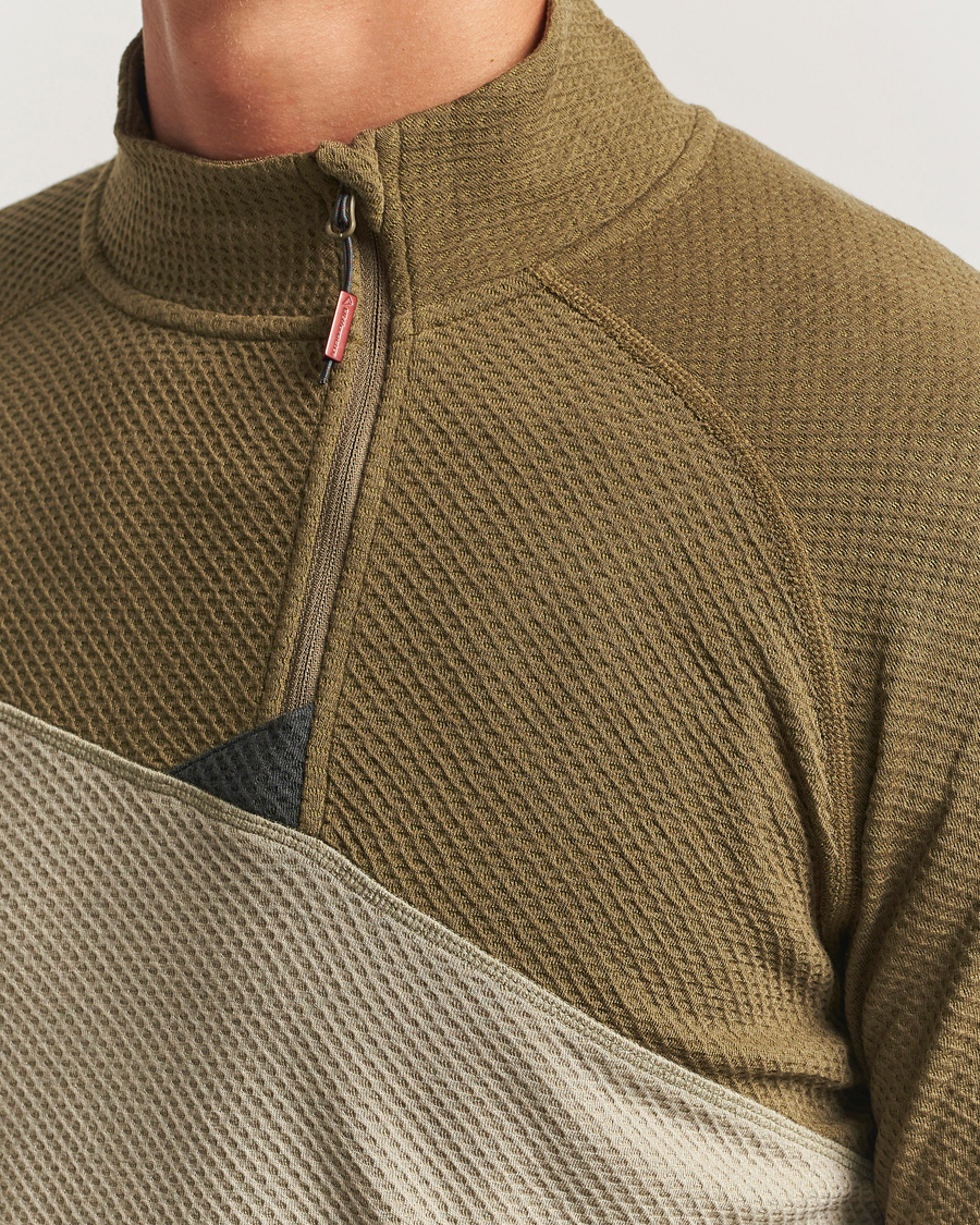 Heren | Truien | Klättermusen | Huge Half Zip Sweater Silver Green Olive