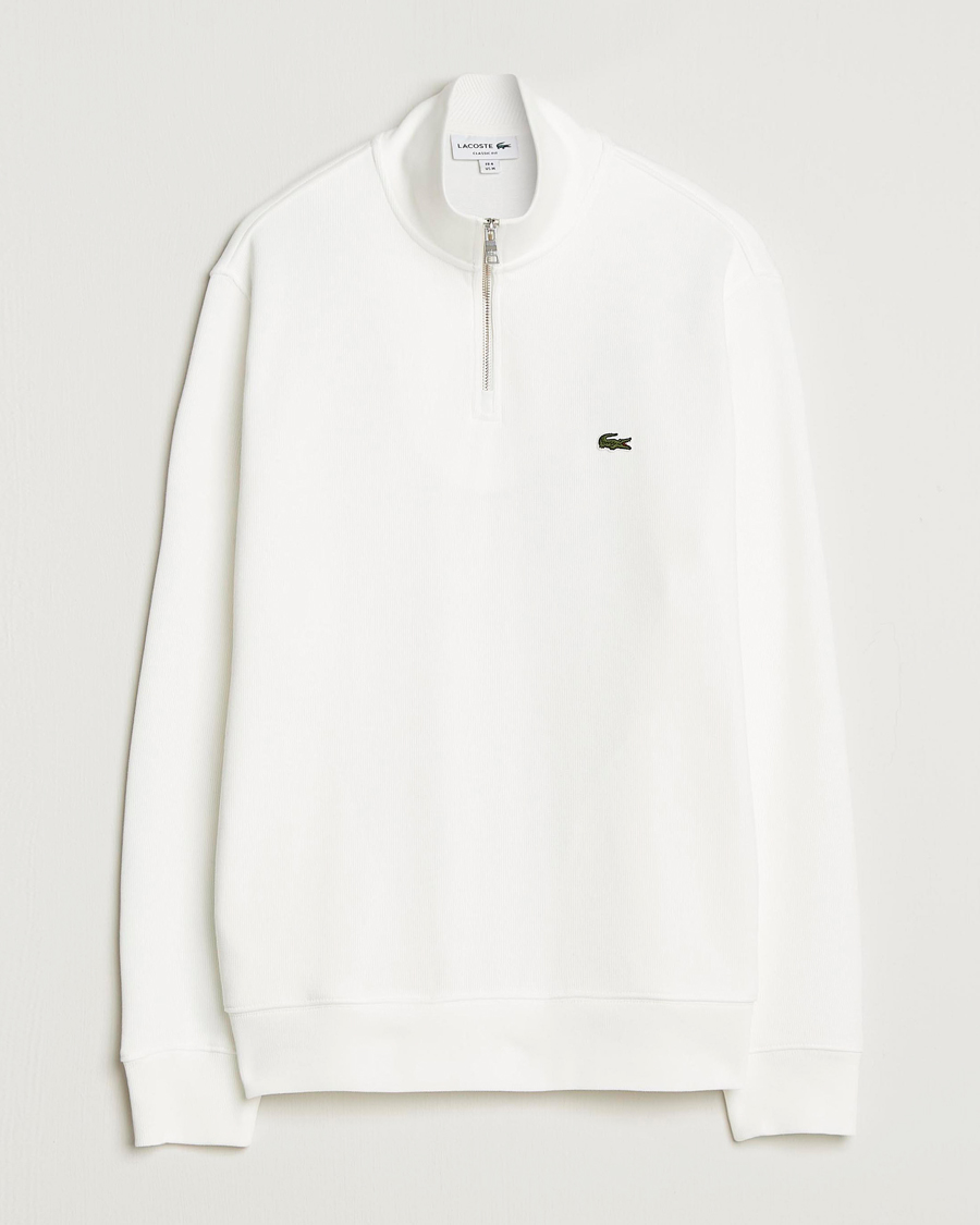 Heren | Truien | Lacoste | Rib Interlock Half Zip Flour