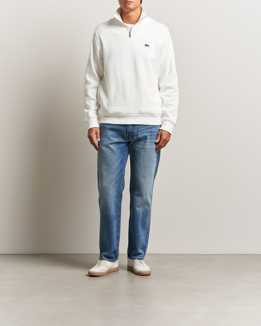 Heren | Truien | Lacoste | Rib Interlock Half Zip Flour