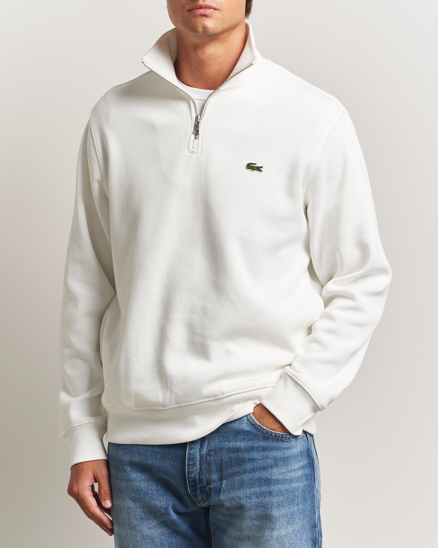 Heren | Truien | Lacoste | Rib Interlock Half Zip Flour