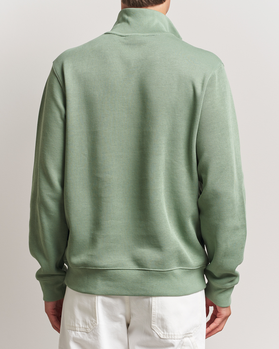 Heren | Truien | Lacoste | Rib Interlock Half Zip Thyme Green