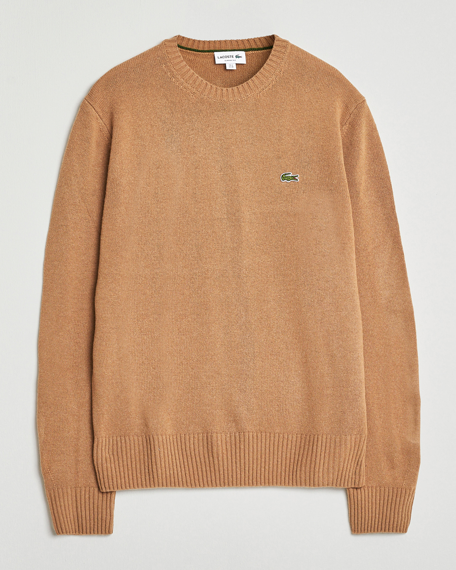 Heren | Truien | Lacoste | Carded Wool Crew Neck Datte Chine