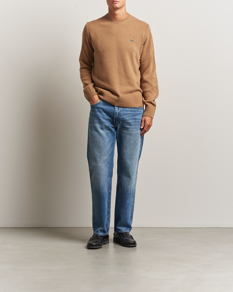 Heren | Truien | Lacoste | Carded Wool Crew Neck Datte Chine