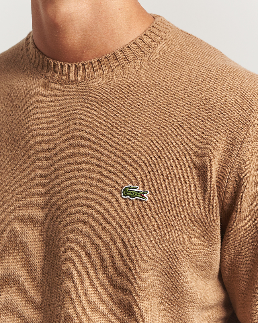 Heren | Truien | Lacoste | Carded Wool Crew Neck Datte Chine
