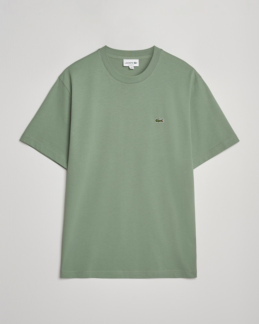 Heren | T-shirts | Lacoste | Crew Neck T-Shirt Thyme Green
