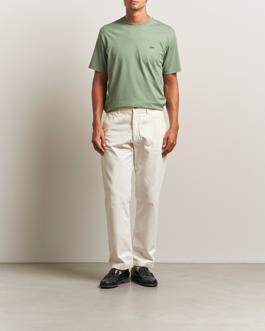 Heren | T-shirts | Lacoste | Crew Neck T-Shirt Thyme Green