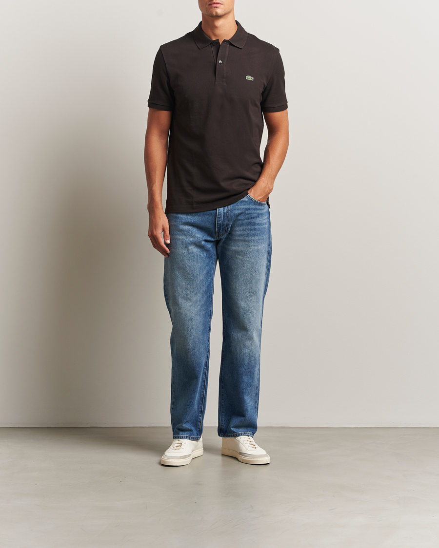 Heren | Polo's | Lacoste | Slim Fit Polo Piké Porto Brown