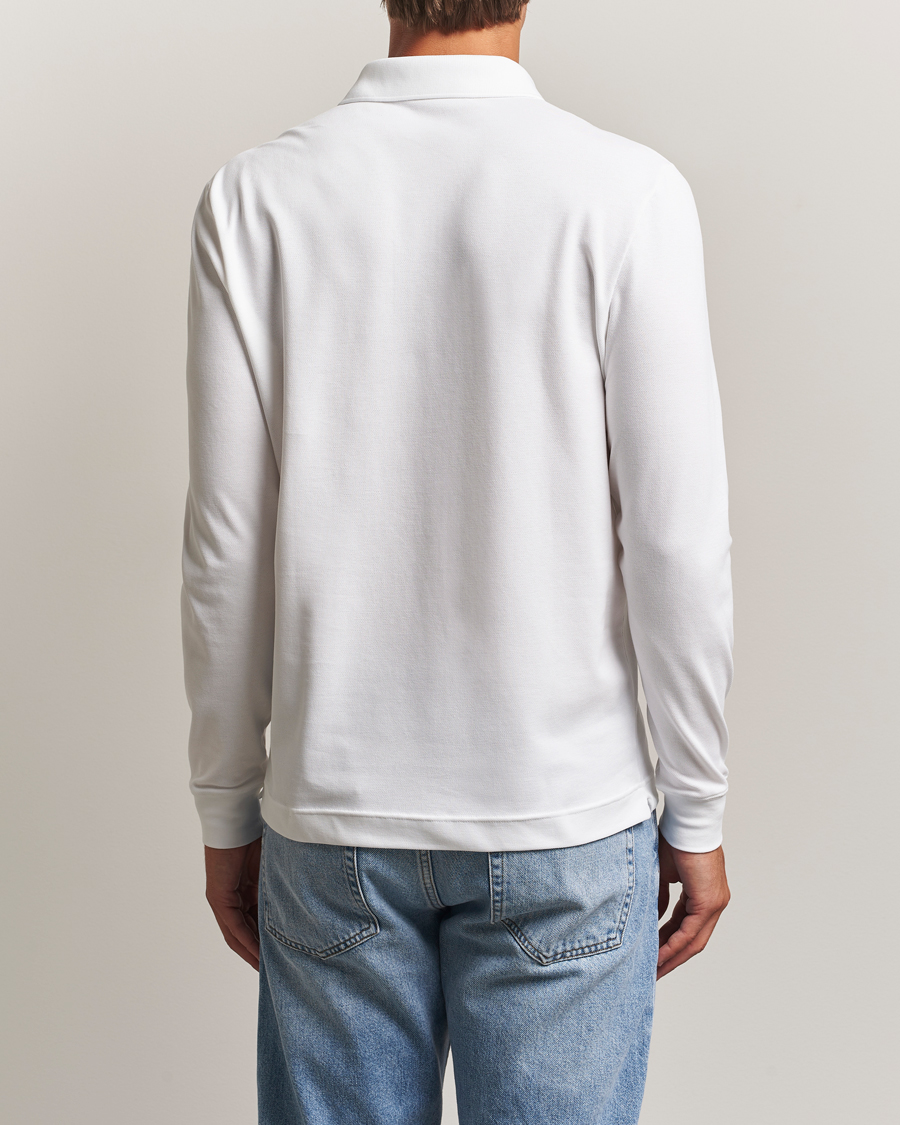 Heren | Polo's | Lacoste | Paris Long Sleeve Polo Piké White