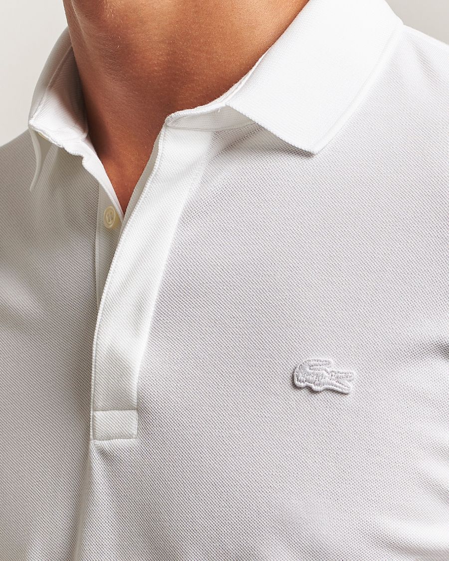 Heren | Polo's | Lacoste | Paris Long Sleeve Polo Piké White