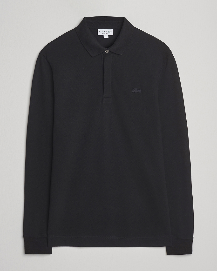 Heren | Polo's | Lacoste | Paris Long Sleeve Polo Piké Black