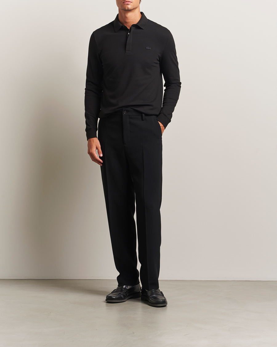 Heren | Polo's | Lacoste | Paris Long Sleeve Polo Piké Black