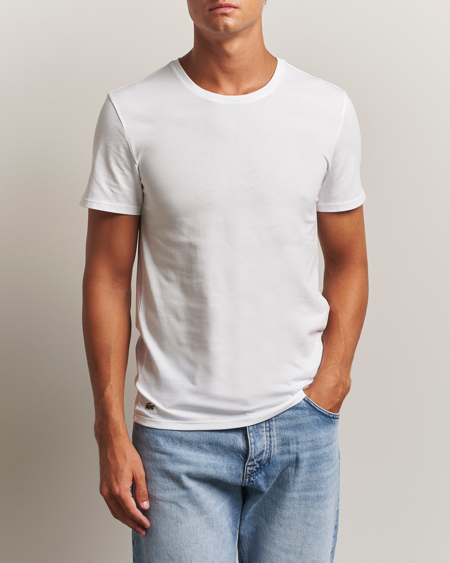 Heren | T-shirts | Lacoste | 3-Pack Crew Neck T-Shirt White