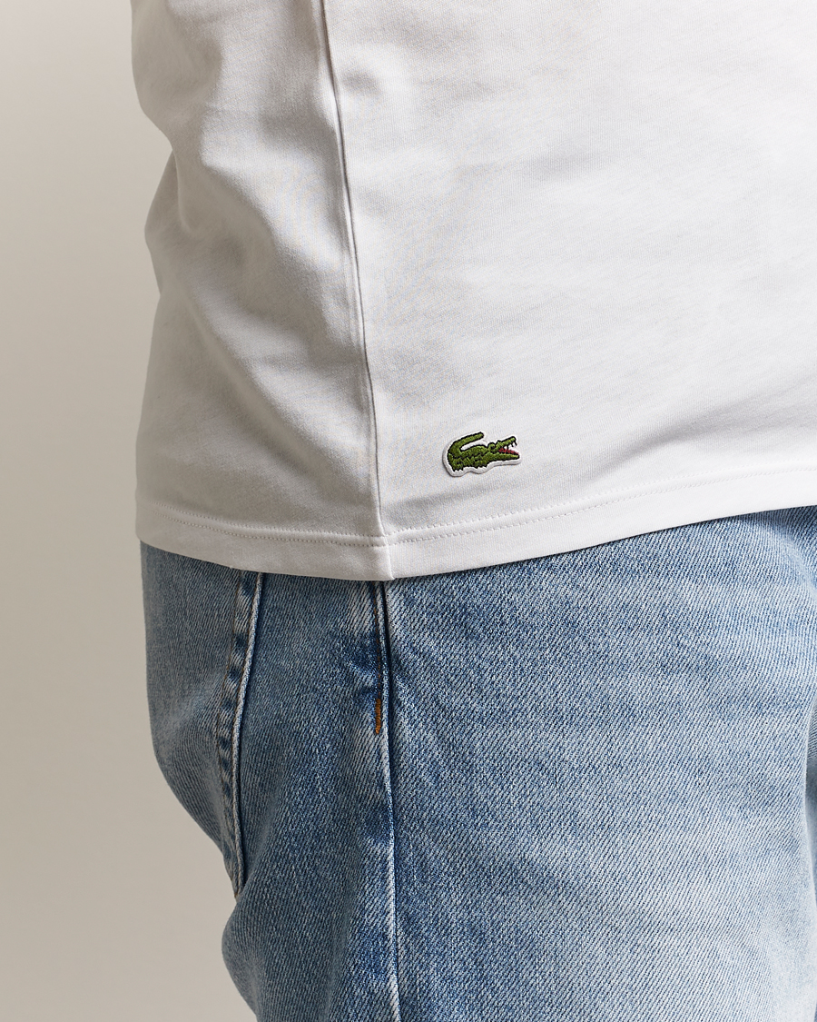 Heren | T-shirts | Lacoste | 3-Pack Crew Neck T-Shirt White