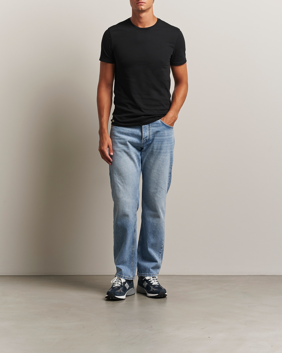 Heren | T-shirts | Lacoste | 3-Pack Crew Neck T-Shirt Black